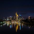 2019 Skyline von Frankfurt von der Deutschherrnbrücke aus