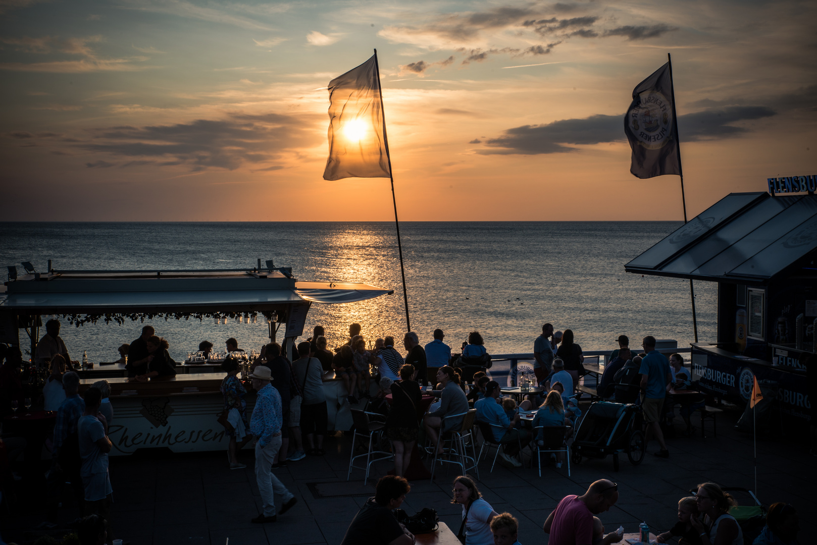 2019 Sonnenuntergang beim Weinfest in Westerland auf Sylt