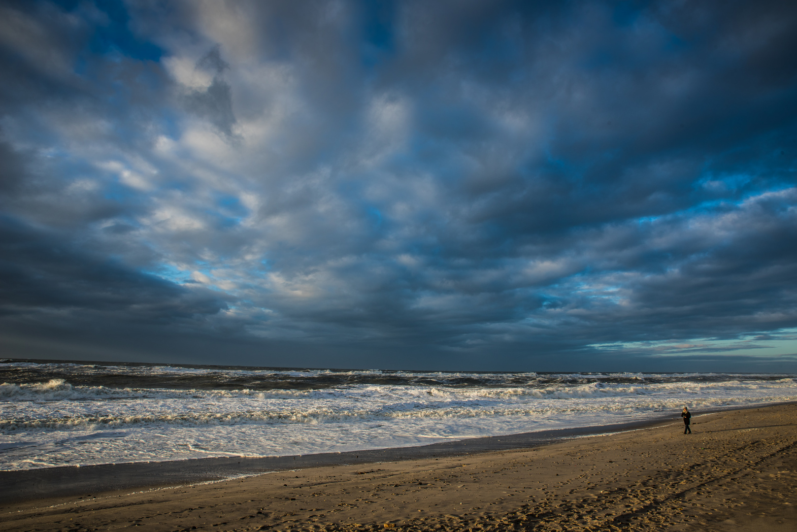 2019 Strandspaziergänger am Strand von Sylt