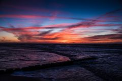 2019 Winterlicher Sonnenuntergang in Westerland/Sylt