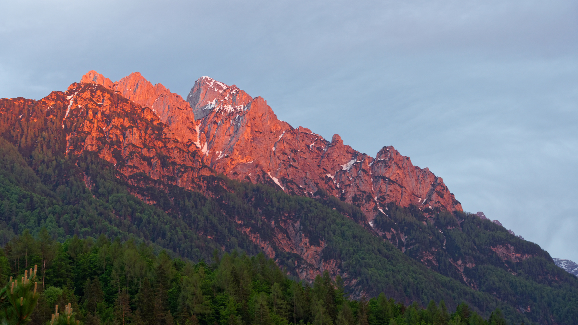 2019_Abendstimmmung vom Hotel in Kranjska Gora aus gesehen