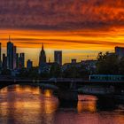 2020 Abendrot über Frankfurt 