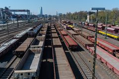 2020 Güterbahnhof im Ostend von Frankfurt in Coronazeiten