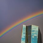 2020 Regenbogen über der Europäischen Zentralbank