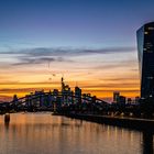 2020 Sonnenuntergang von der Osthafenbrücke in Frankfurt