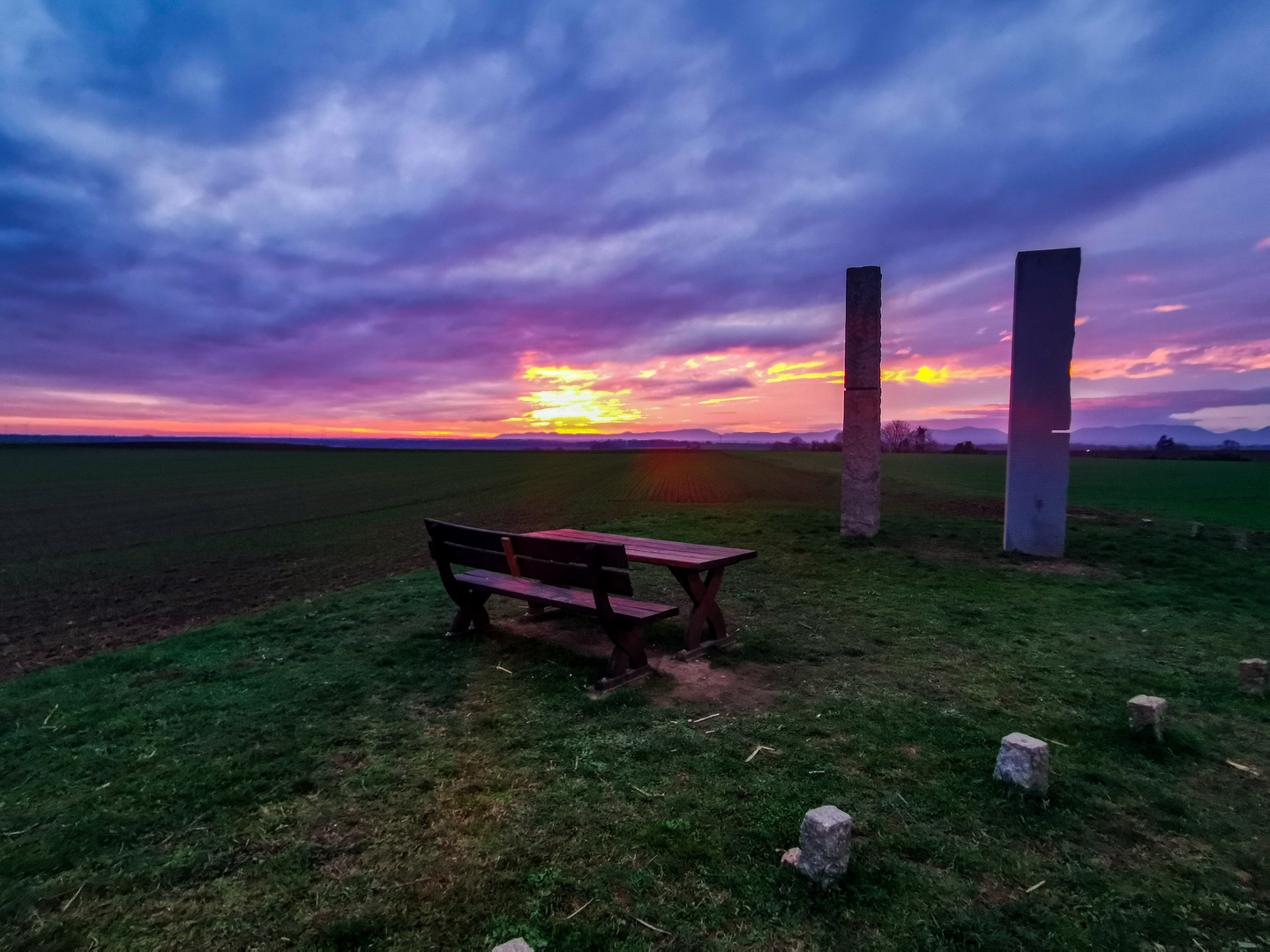 2020 sunset in Herxheim bei Landau 