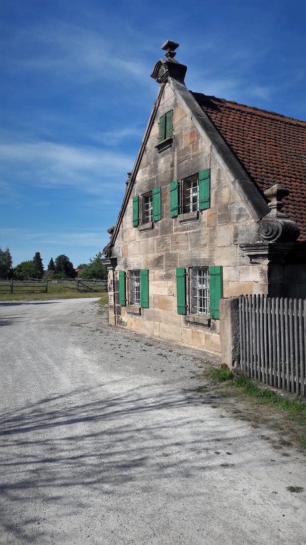 20200722  Wie dazumal  Freilandmuseum Bad Windsheim. Sandsteinfassade