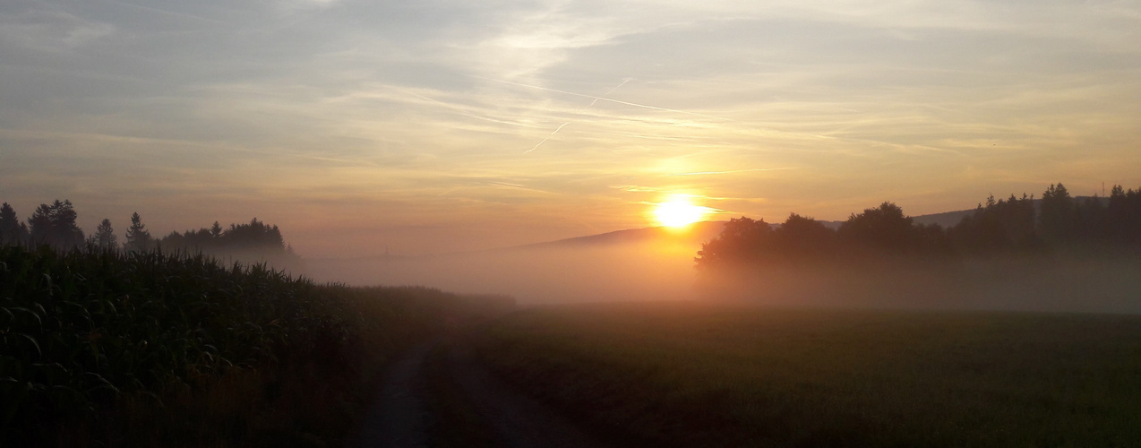 20200914 Sonnenaufgang über dem Waldstein im Fichtelgebirge