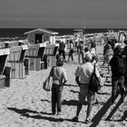 2021 Anstehen nach einem Strandkorb in Westerland