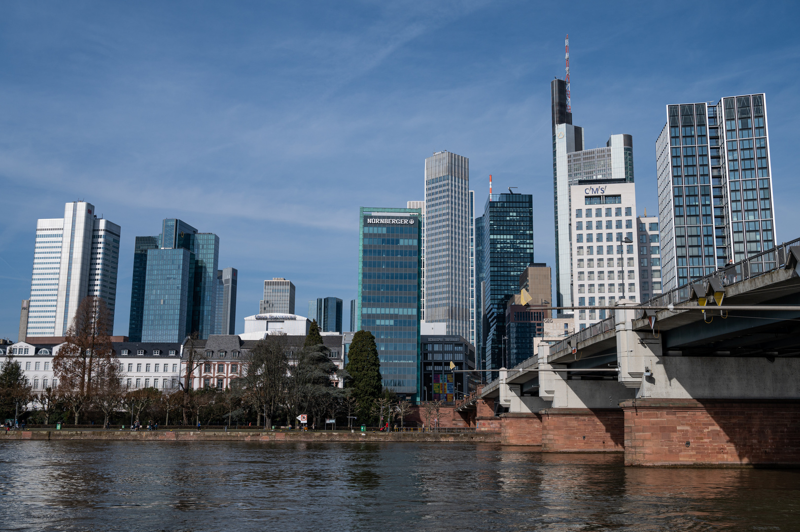 2021 Blick aufs Bankenviertel in Frankfurt