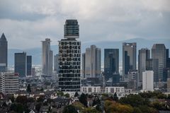 2021-Frankfurt Bankenviertel vom Goetheturm aus