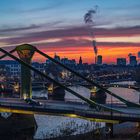 2021 Frankfurt - Flößerbrücke vor Abendrot