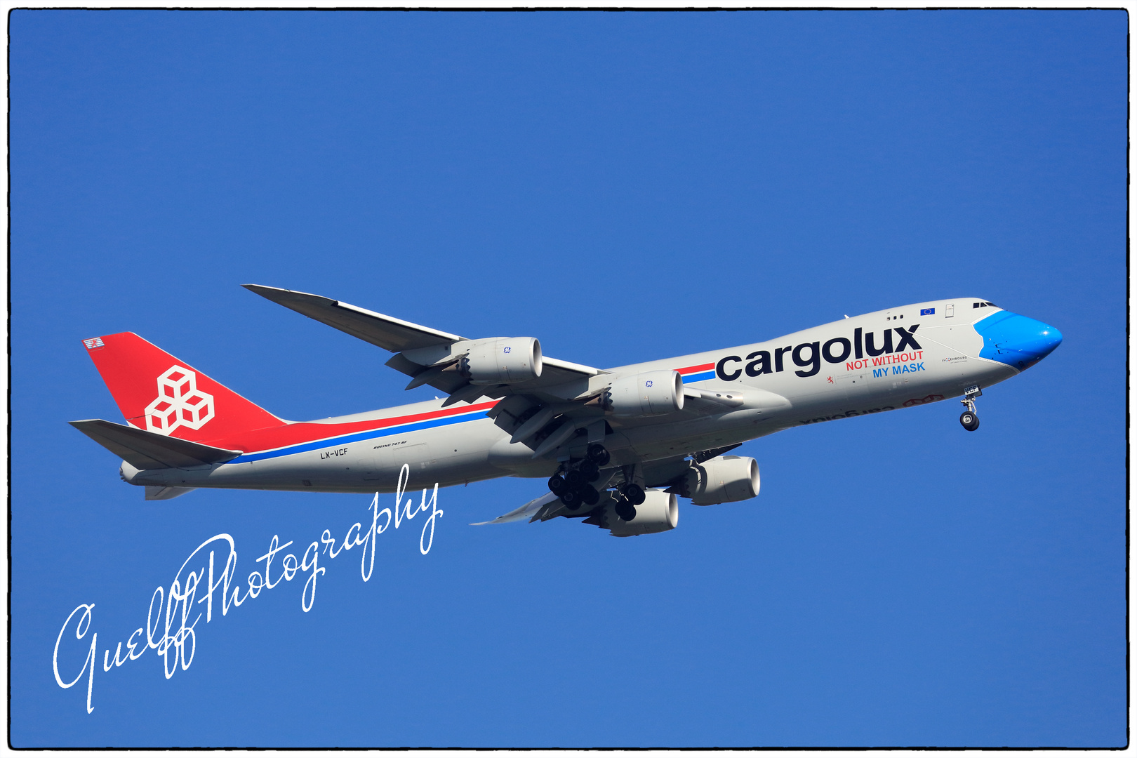 2021 Luxemburg Cargolux im Landeanflug.