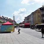 20210610 Durchblick Maxstraße  in Bayreuth mit Marktgeschehen