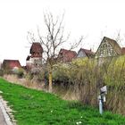 20220422 Dinkelsbühl:  Fluss Wörnitz, Stadtmauer, Bäuerlinsturm, Stadtmühle