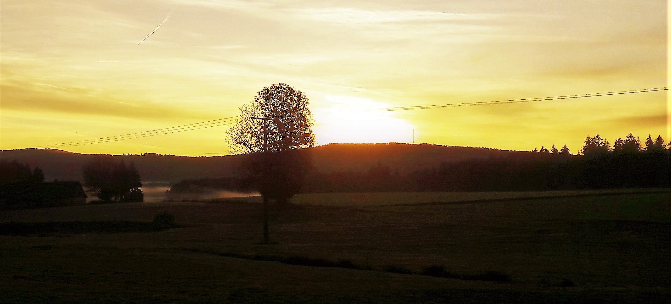 20221023 Sonnenaufgang direkt über dem Waldstein  im Fichtelgebirge