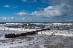 2023 Buhnen an der Küste in Westerland auf Sylt