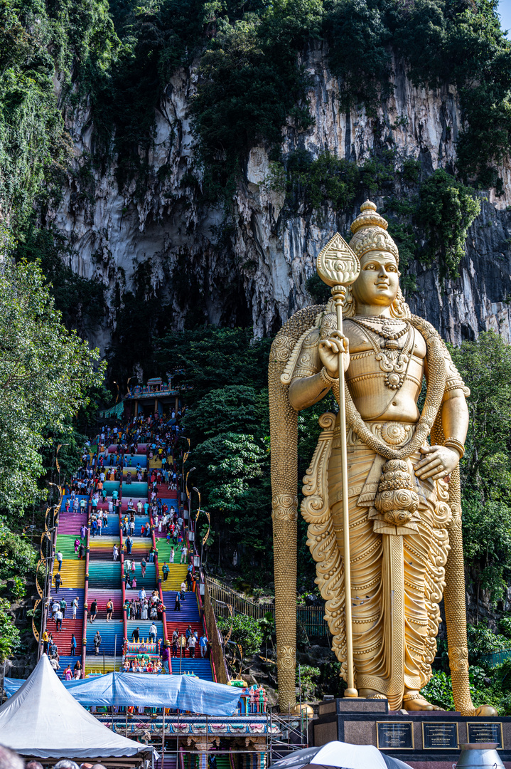 2023 Statue des Gottes Murugan vor den Batu Caves