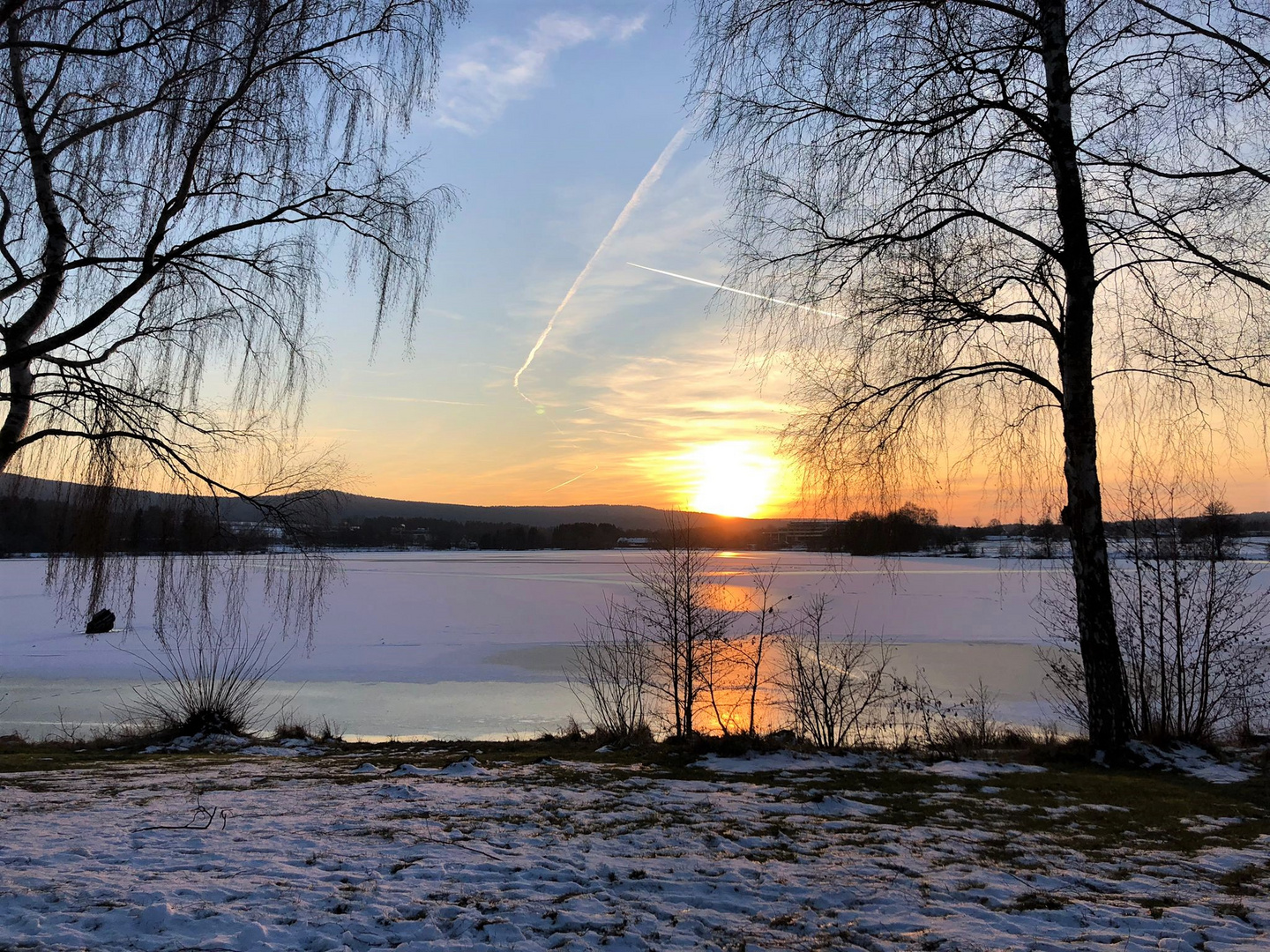 20230209  Sonnenleuchtspur über den Weißenstädter See