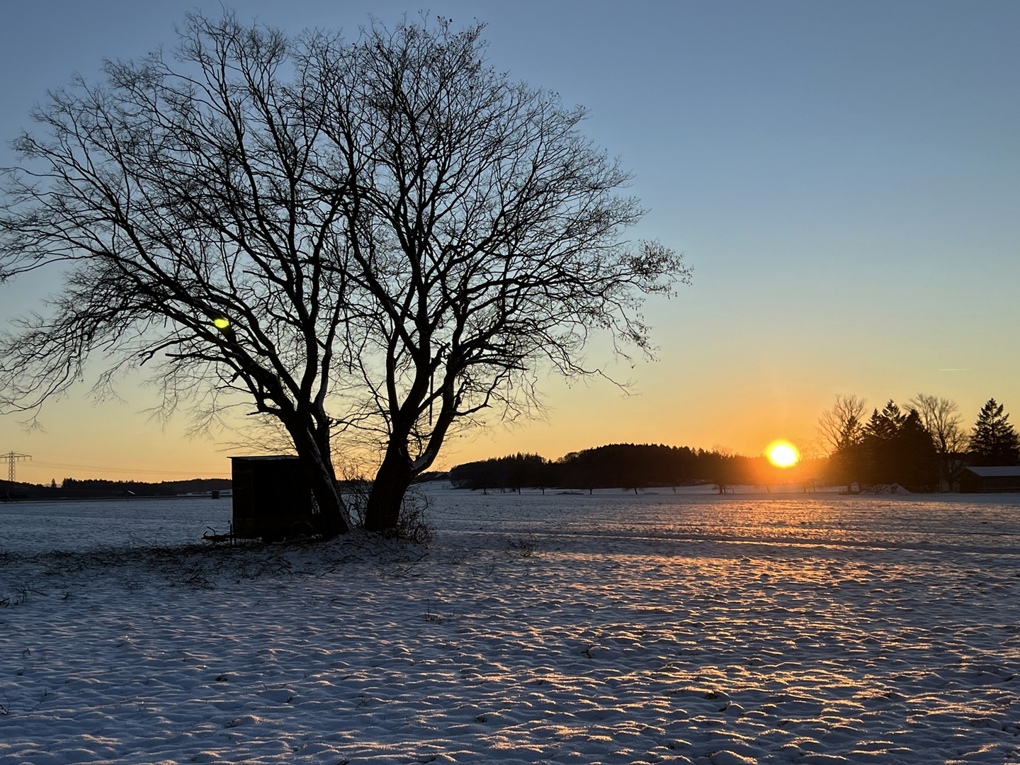 2024-01-20 Sonnenuntergang bei Hochstadt