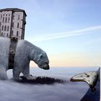 2043 - Ein müder Eisbär auf der Suche nach einem neuen Jagdrevier
