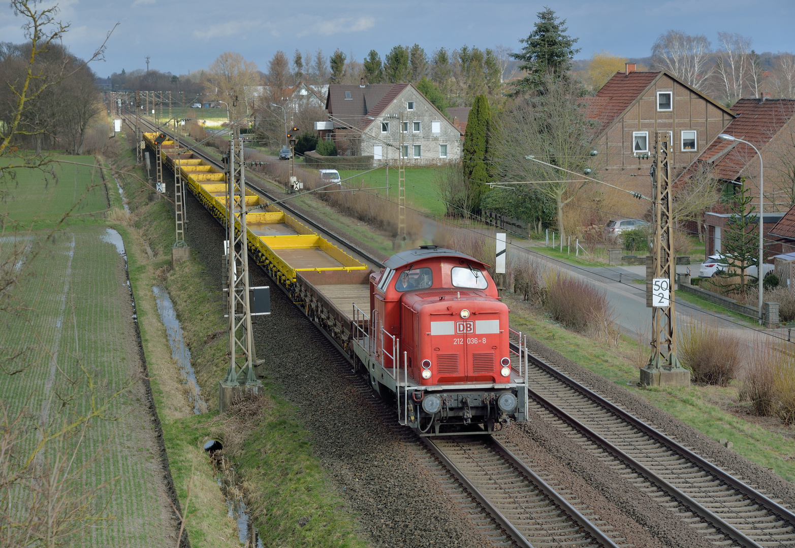 212 036-8 mit Gz am 20.02.20 bei Kirchhorsten