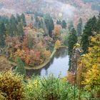 21793 Nebelschleier über dem Burgweiher