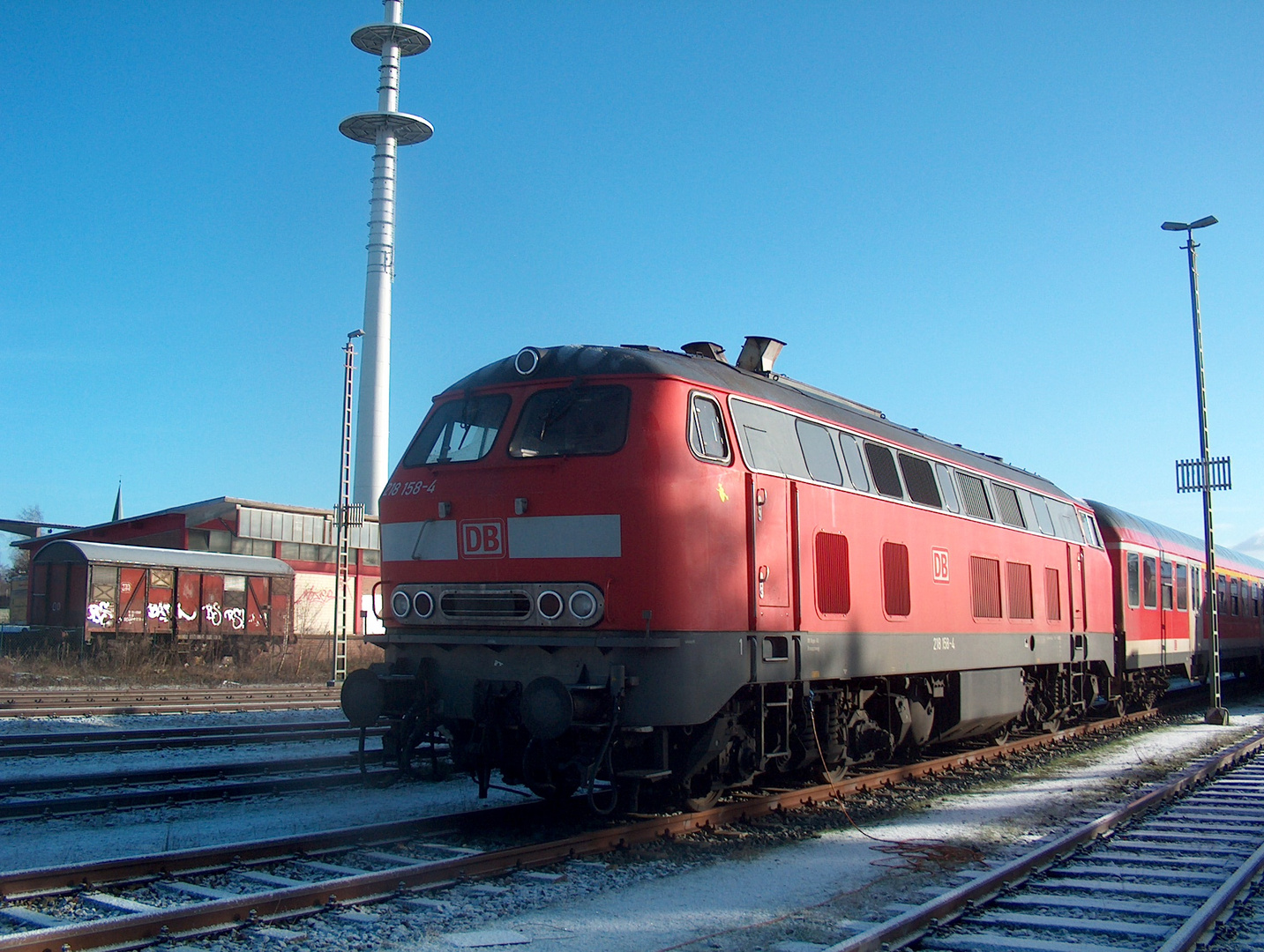 218 158 im Bahnhof Soltau