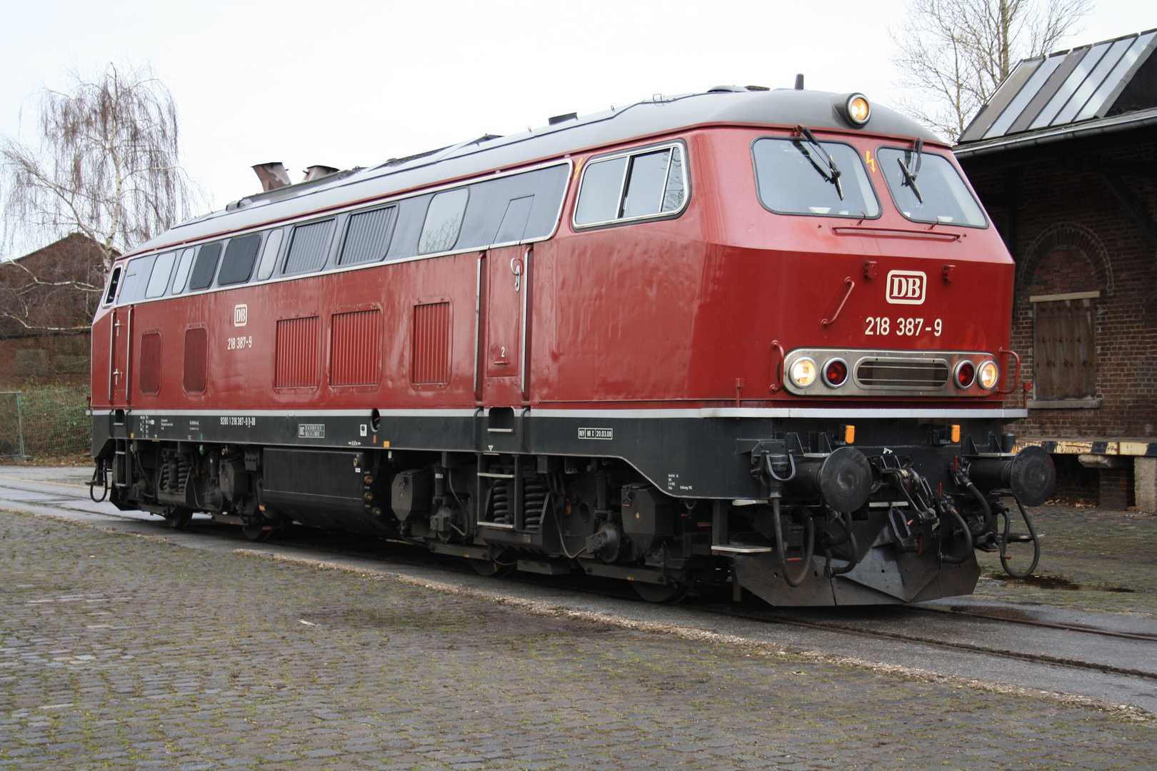 218 387-9 am 06.12.09 - Bahnhofsfest Kaldenkirchen