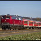 218 387 auf der oberen Lahntalbahn im Ersatzverkehr