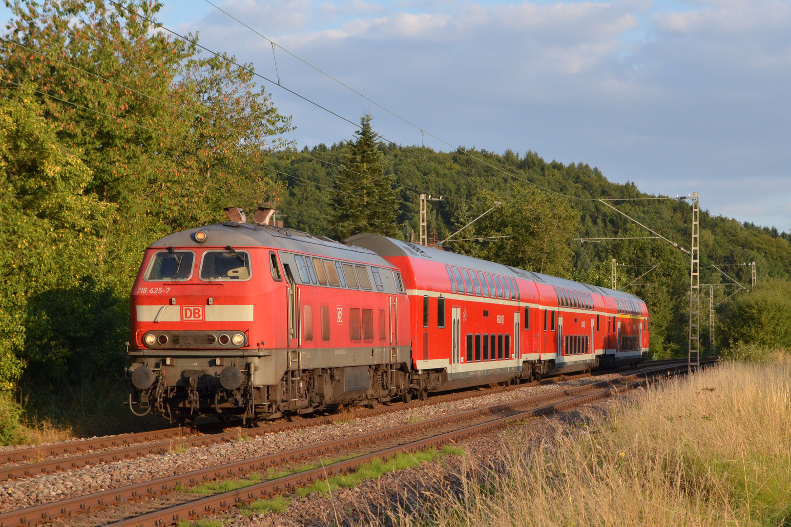 218 425 als 612 Ersatz am 20.08.2013 bei Walhausen (Saar)