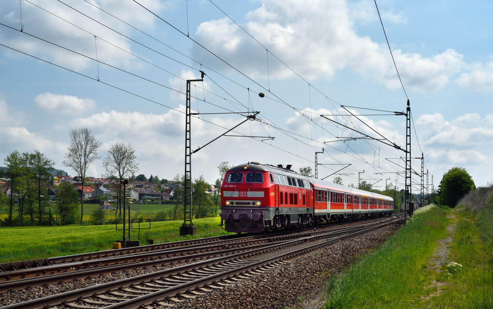 218 499 auf Abschiedsfahrt im Südwesten