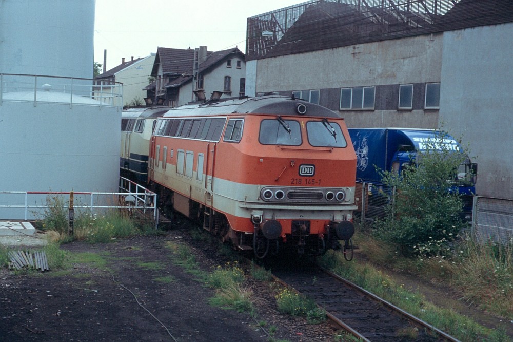 218 in den Farben der Bergischen City Bahn