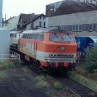 218 in den Farben der Bergischen City Bahn