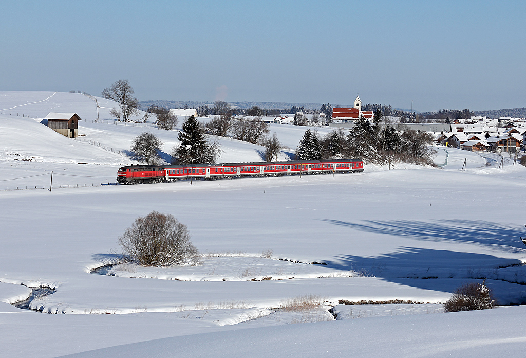 218er im winterlichen Allgäu