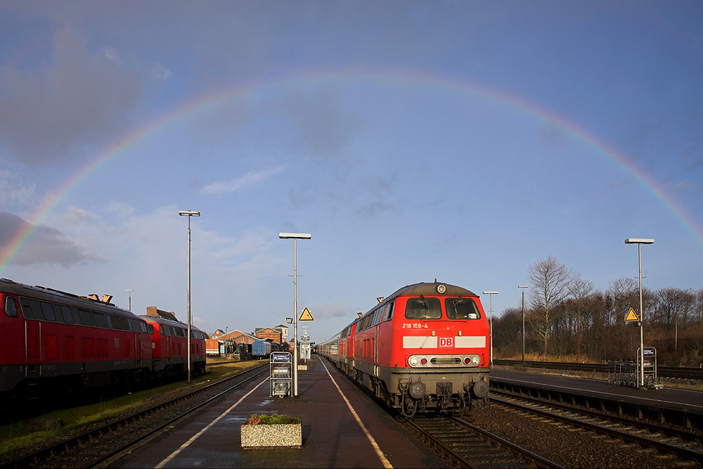 218er mit Regenbogen