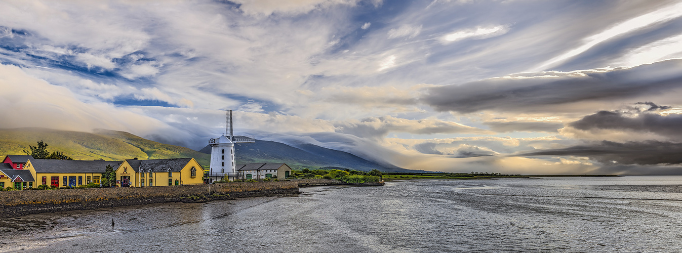 2279P-80P Irland Blennerville Mühle Panorama