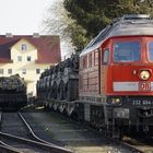 232 654-4 mit einen Militärzug