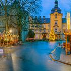 2325SC-62SC Weihnachtsbeleuchtung vor Schloss Bückeburg Panoramadetail