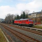 241 449 mit Militärzug im Bahnhof Marienberg