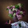 Still Life with a Multicolored Lilac von Irina Prikhodko