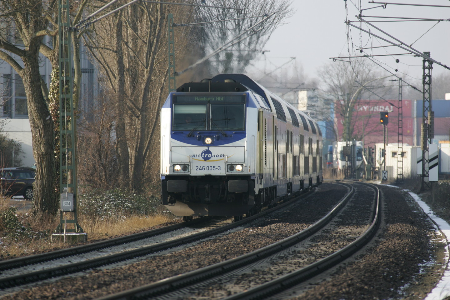 246 005 vor metronom in Hamburg-Harburg