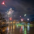 2463UZ Sylvester - Feuerwerk an der Weserbrücke Rinteln