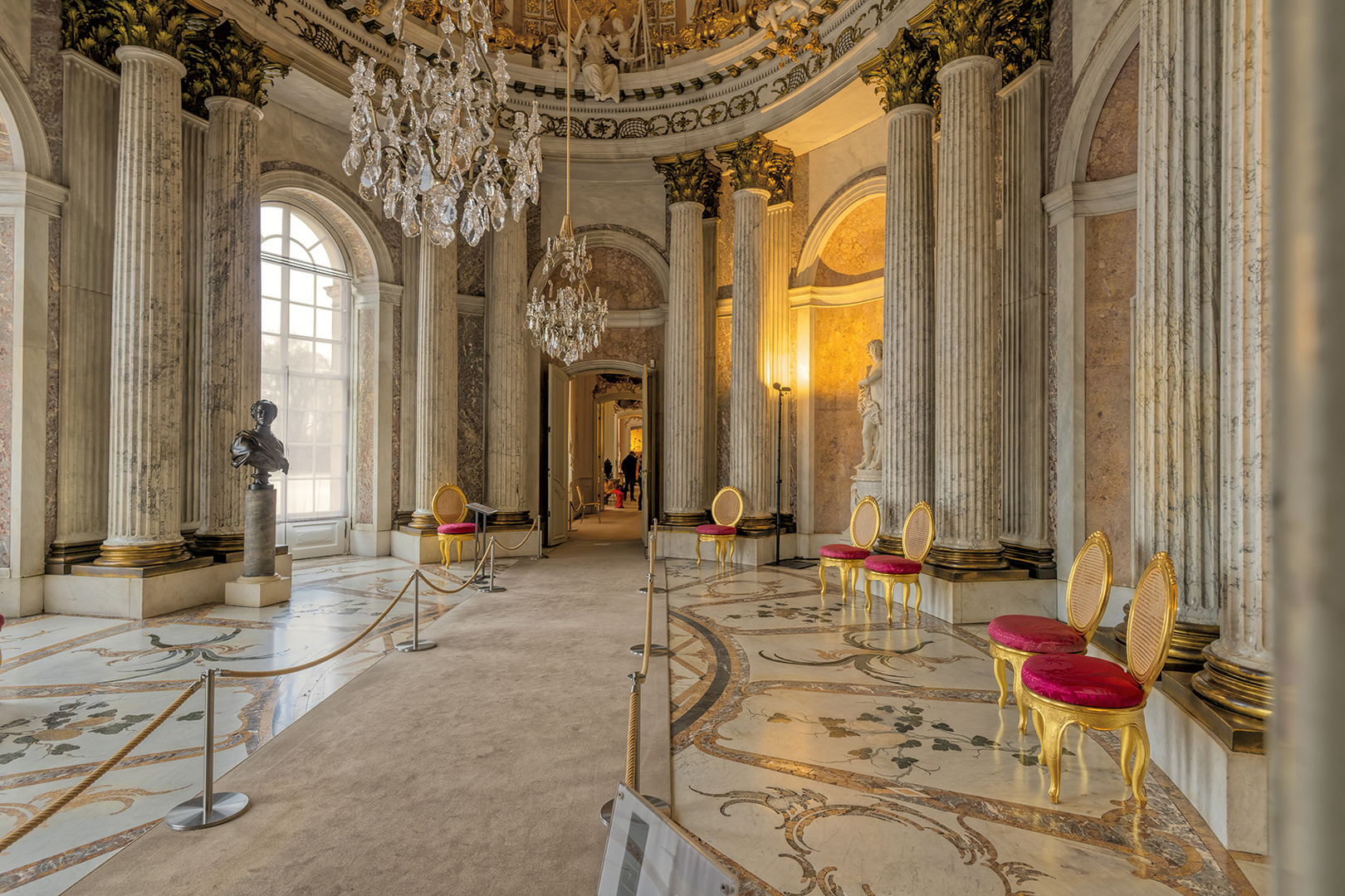 2464SC Schloss Sanssouci Potsdam Innen Marmorsaal