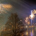 2467UZ Sylvester - Feuerwerk an der Weserbrücke Rinteln