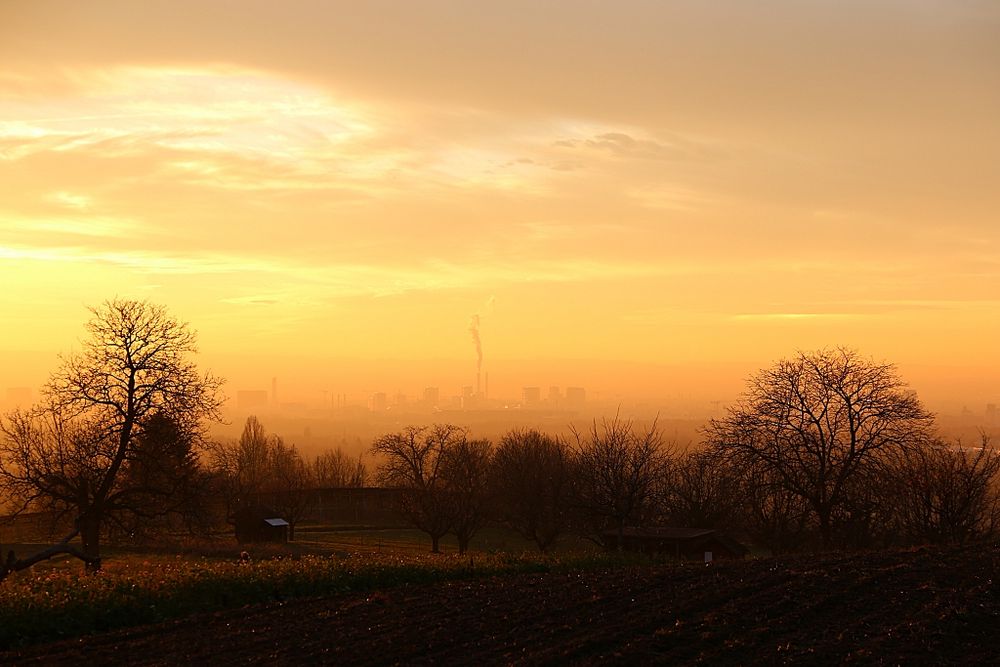 Saharastaub und Sonnenuntergang von schlipho