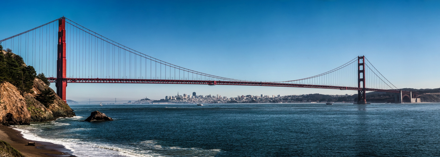 Golden Gate Bridge ÜBER San Francisco von Blickwinkel Burgard