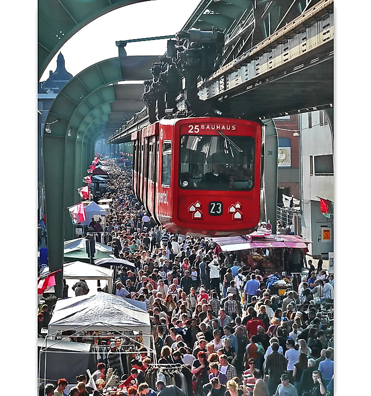 250,000ende trödeln jeweils am letzten Sonntag im September dieses Jahres unter der Schwebebahn 01