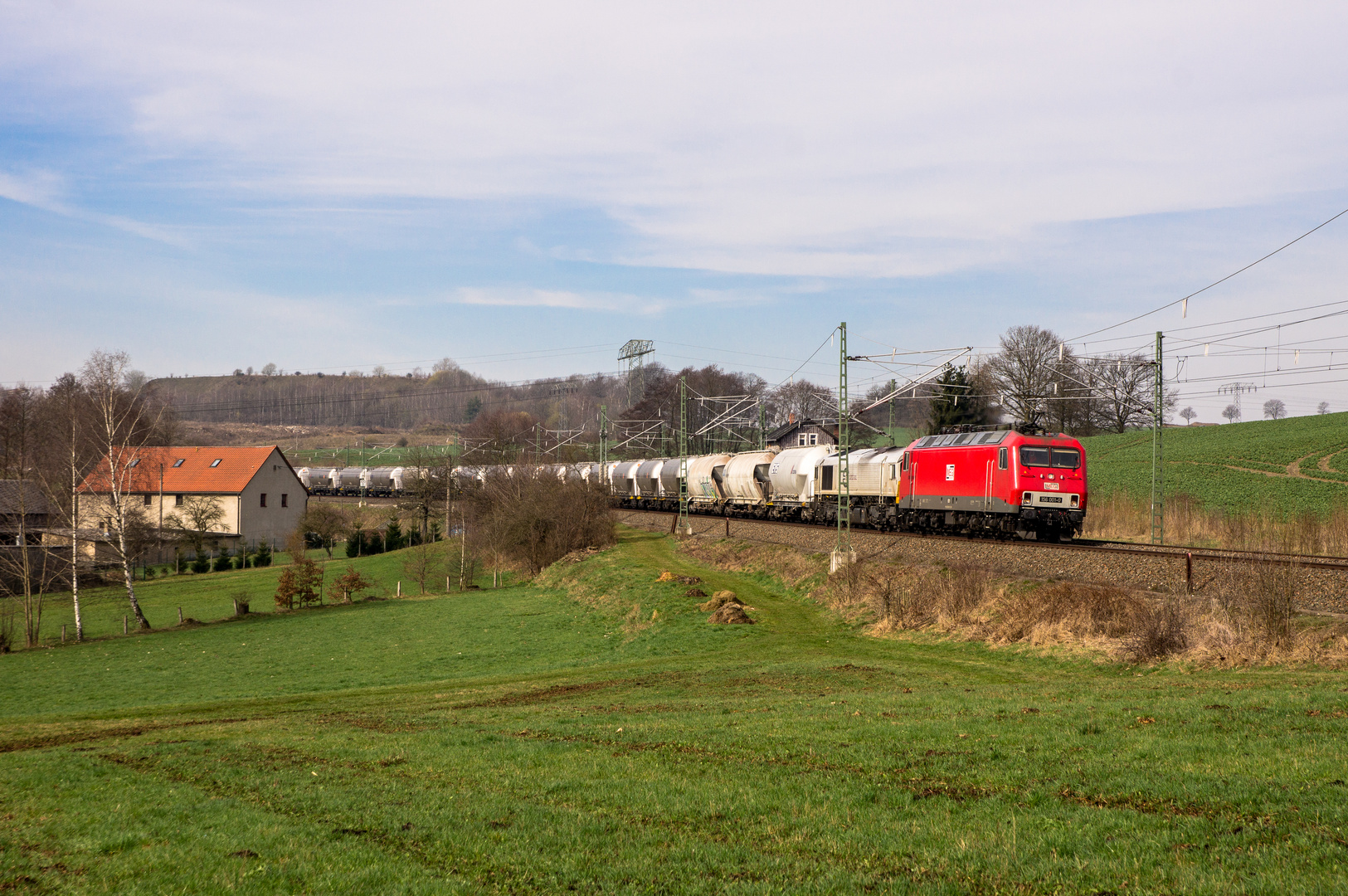 25.03.17 Leerzementzug Regensburg Hafen- Bln. Rüdersdorf in Limbach/ Vogtland 