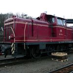 260 312 der Efw im Saarbrückener Rbf im Baudienst.